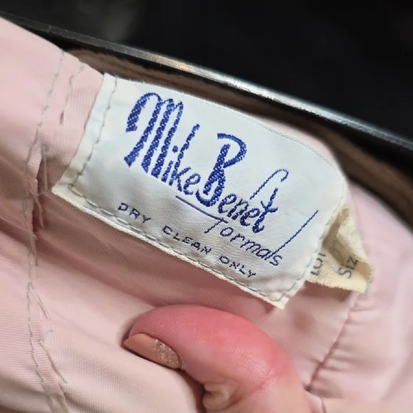 Elegant Lace Trimmed Maxi Dress VINTAGE, PROM , HIPPIE BOHO - Picture 8 of 11